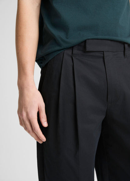 Louie Relaxed Stretch-Cotton Double-Pleated Trouser - US 8403