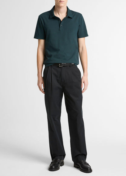 Louie Relaxed Stretch-Cotton Double-Pleated Trouser - US 8403