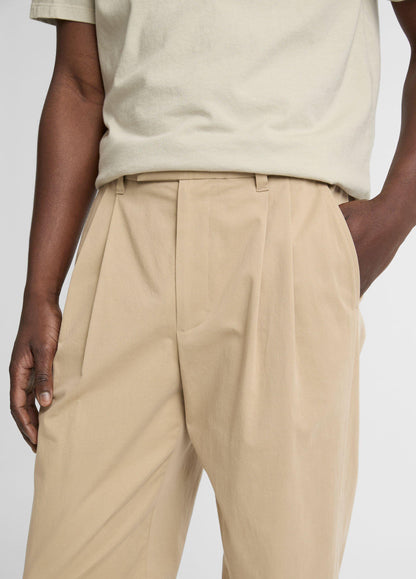 Louie Relaxed Stretch-Cotton Double-Pleated Trouser - US 5845