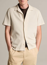 Macro-Waffle Cotton-Blend Cabana Shirt - US 3691