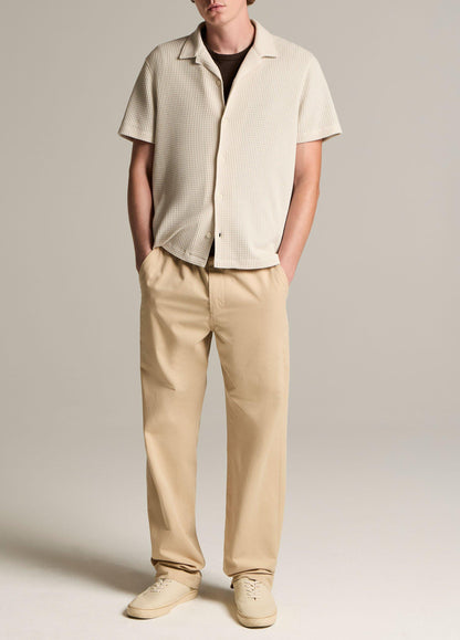Macro-Waffle Cotton-Blend Cabana Shirt - US 3691