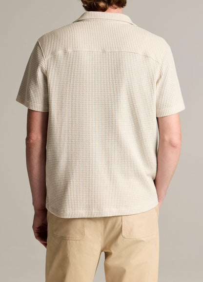 Macro-Waffle Cotton-Blend Cabana Shirt - US 3691