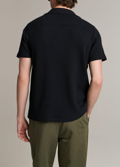 Macro-Waffle Cotton-Blend Cabana Shirt - US 4672