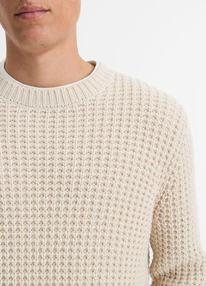 Macro-Waffle Crew Neck Sweater - US 1573