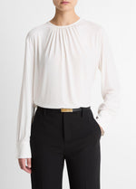 Matte Jersey Gathered Blouse - US 7086
