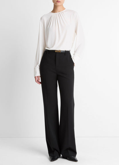 Matte Jersey Gathered Blouse - US 7086