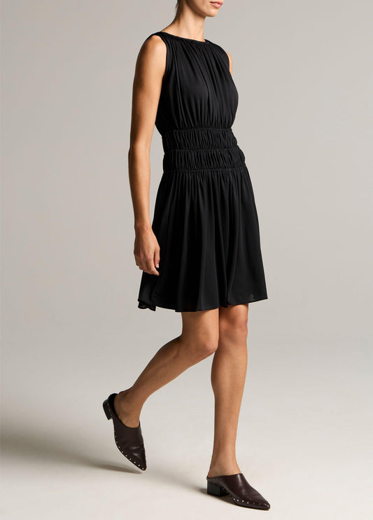 Matte Jersey Gathered-Tier Sleeveless Dress - US 6445