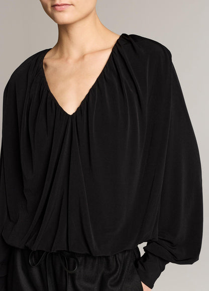 Matte Jersey V-Neck Bubble Top - US 0780