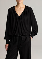 Matte Jersey V-Neck Bubble Top - US 0780
