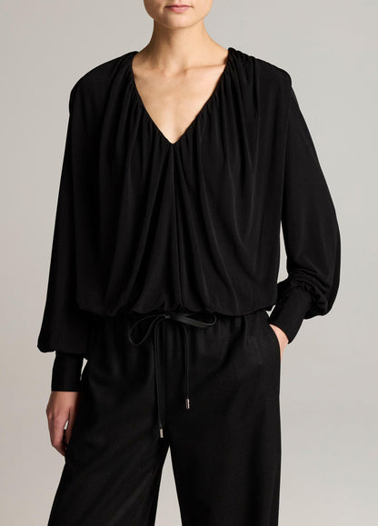 Matte Jersey V-Neck Bubble Top - US 0780