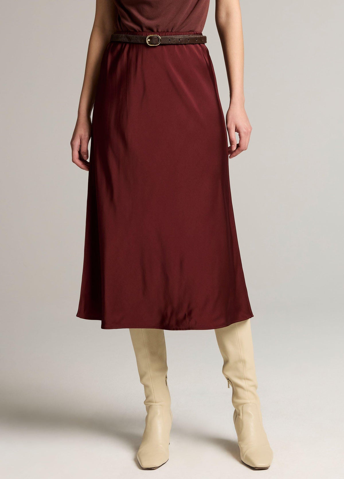 Matte Satin Slip Skirt - US 6003