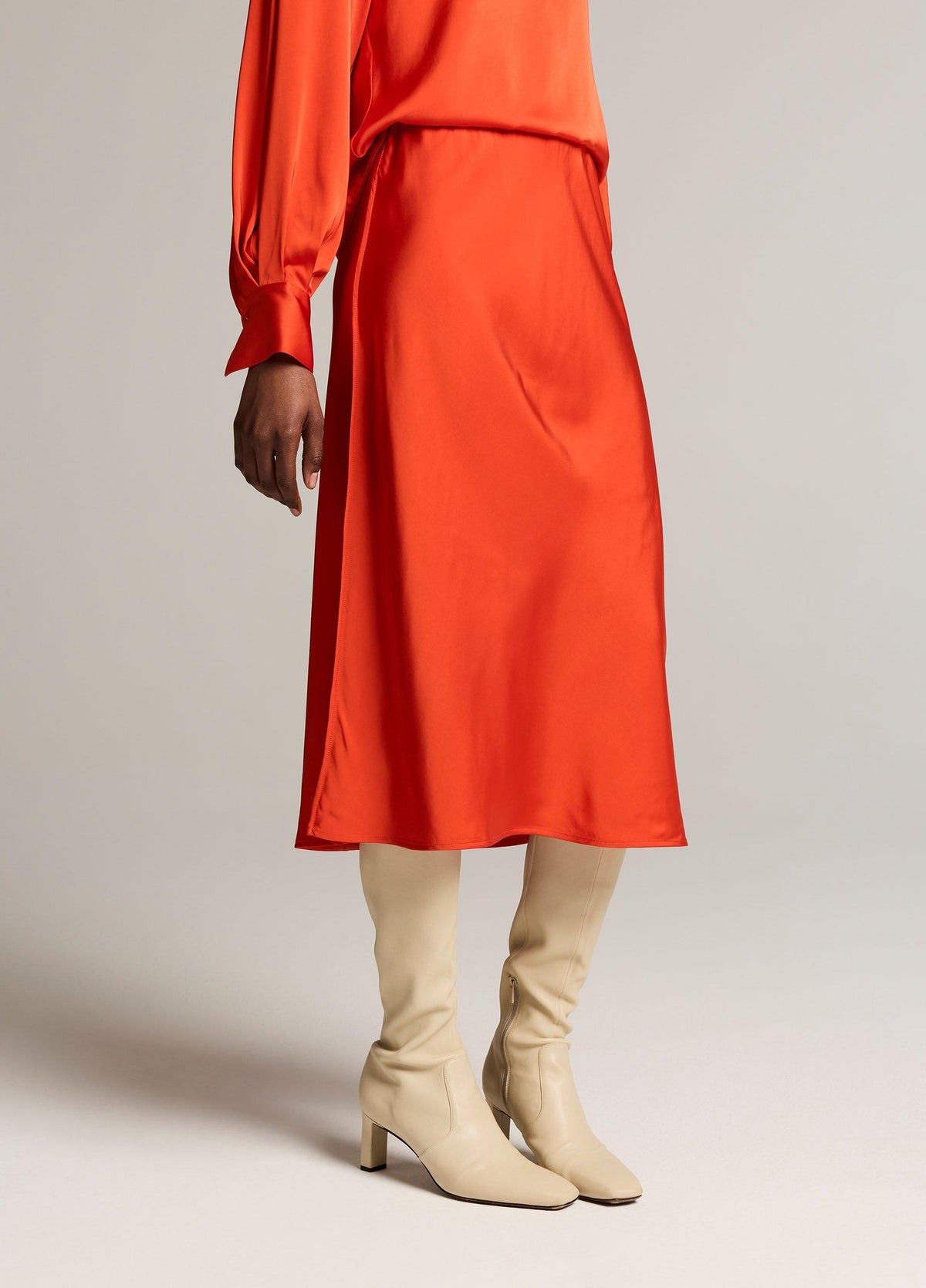 Matte Satin Slip Skirt - US 2069