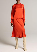 Matte Satin Slip Skirt - US 2069