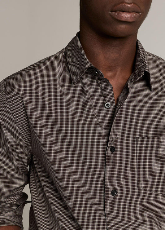 McDermott Plaid Cotton Button-Front Shirt - US 3929
