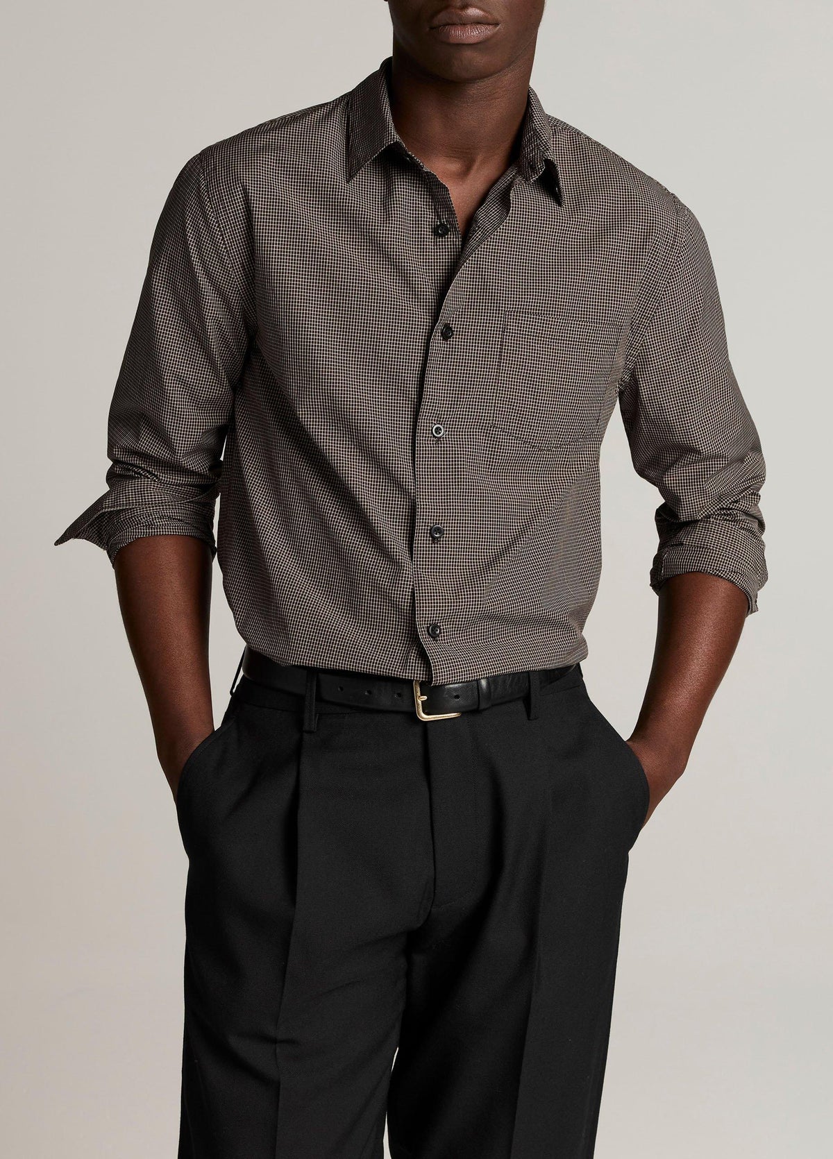 McDermott Plaid Cotton Button-Front Shirt - US 3929