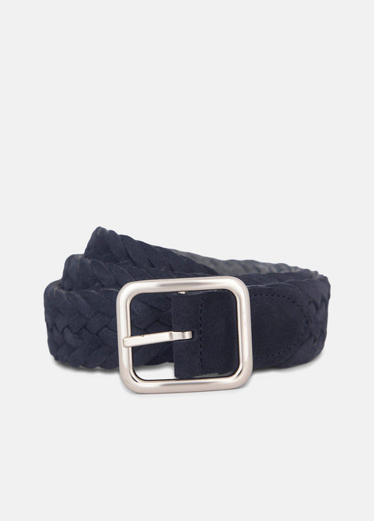 Men's 35mm Reversible Woven Suede Belt - US 0381