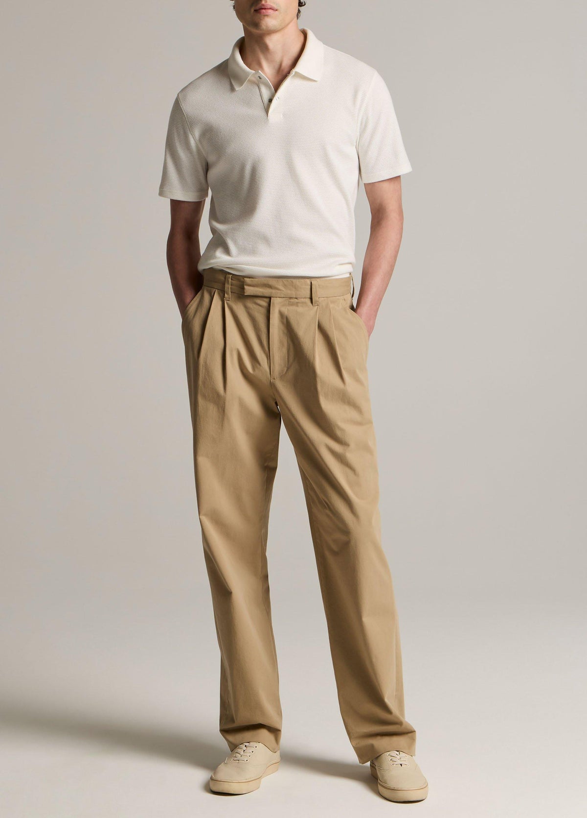 Mesh-Knit Cotton-Blend Snap Polo Shirt - US 7908