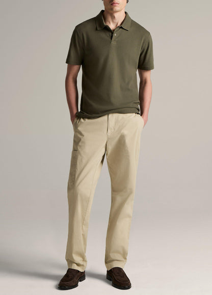Mesh-Knit Cotton-Blend Snap Polo Shirt - US 7623
