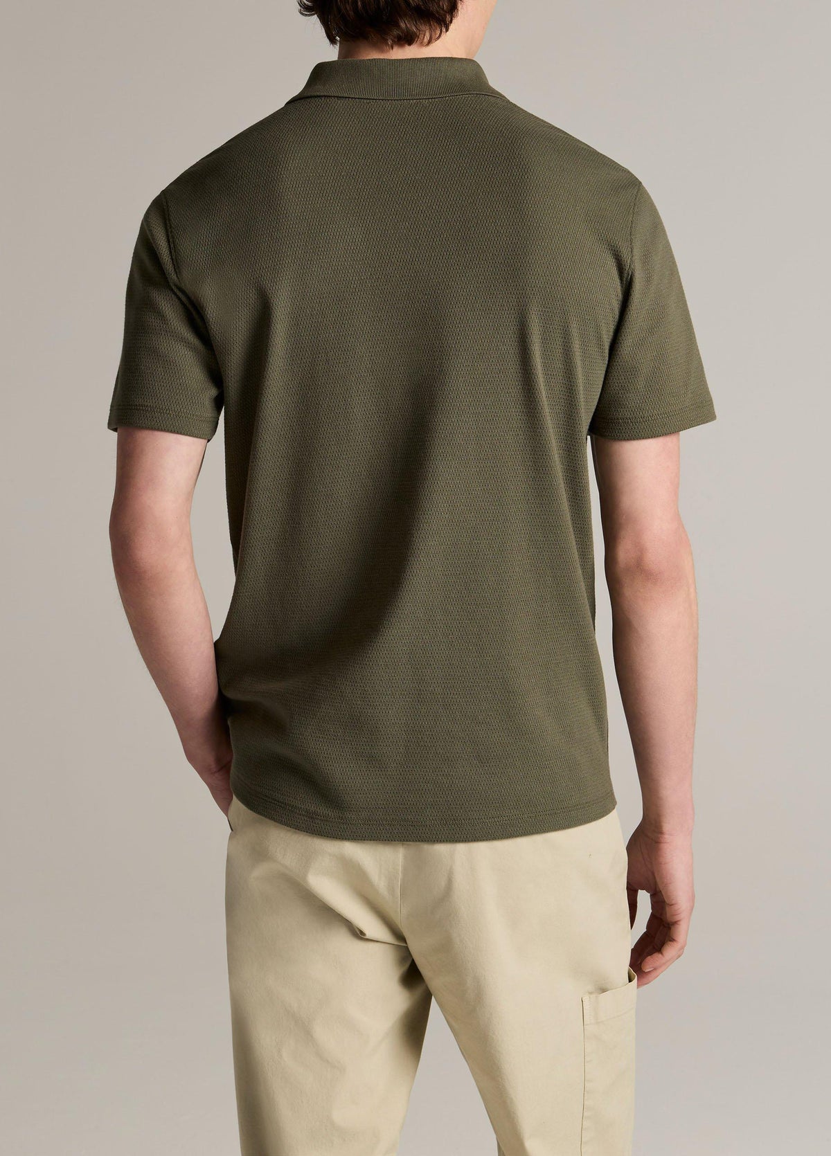 Mesh-Knit Cotton-Blend Snap Polo Shirt - US 7623