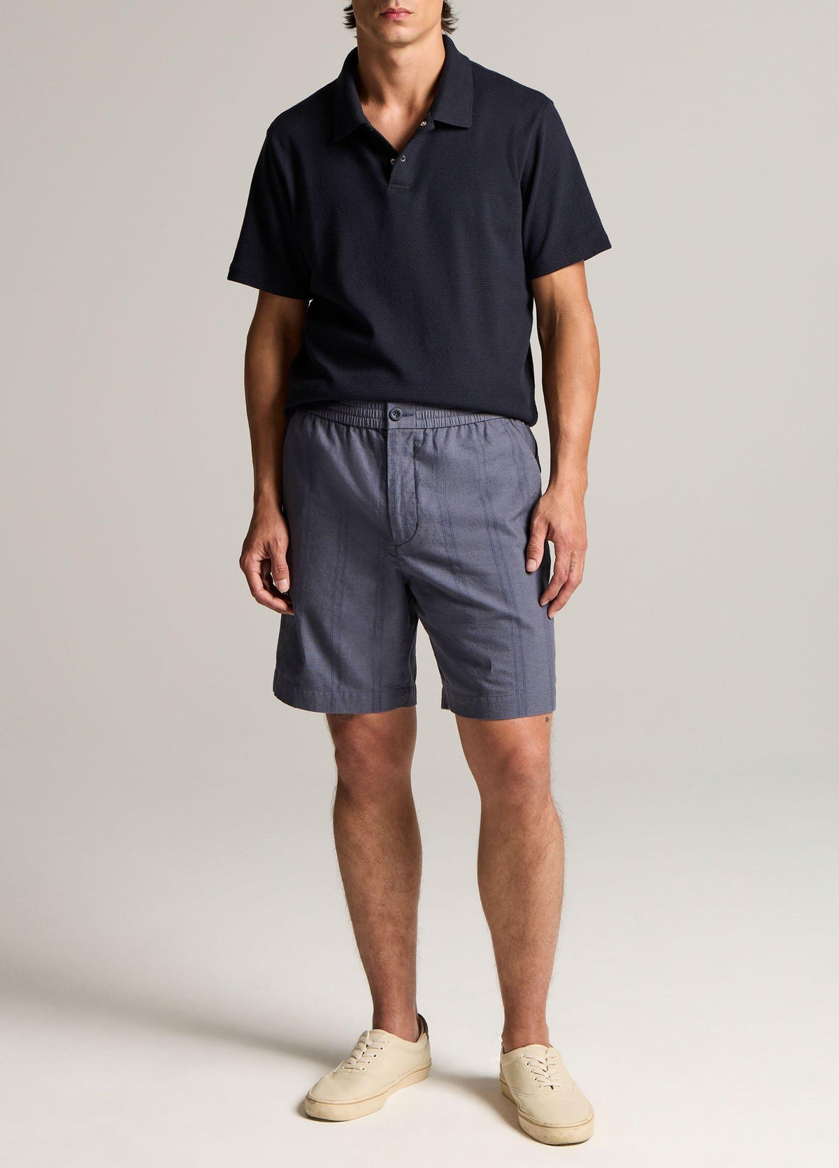 Mesh-Knit Cotton-Blend Snap Polo Shirt - US 6772
