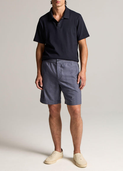 Mesh-Knit Cotton-Blend Snap Polo Shirt - US 6772
