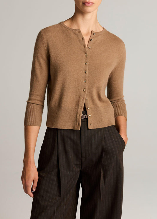 Metal-Button Wool & Cashmere-Blend Cardigan - US 7354