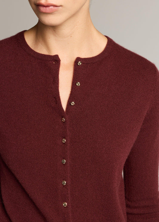 Metal-Button Wool & Cashmere-Blend Cardigan - US 5921
