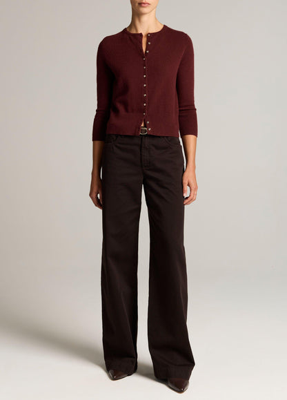 Metal-Button Wool & Cashmere-Blend Cardigan - US 5921