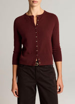 Metal-Button Wool & Cashmere-Blend Cardigan - US 5921