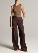 Mid-Rise Paneled Stretch-Cotton Pant - US 3132