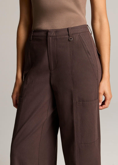 Mid-Rise Paneled Stretch-Cotton Pant - US 3132