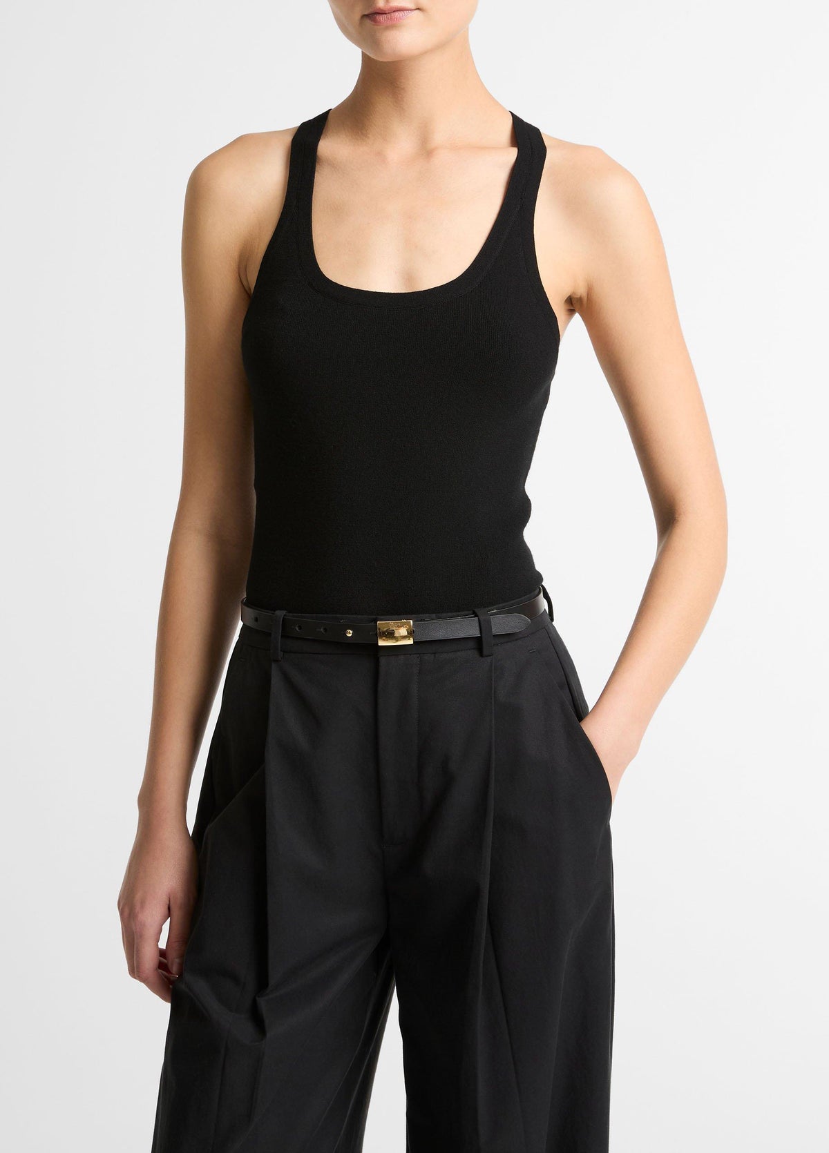Milano-Stitch Scoop-Neck Sweater Tank - US 7266