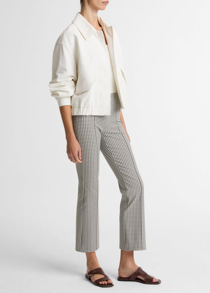 Niki Gingham Mid-Rise Crop Flare Pant - US 6530
