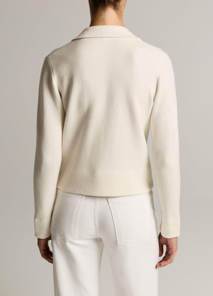 Notch-Collar Double-Face Wool-Blend Cardigan - US 2061