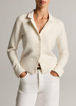 Notch-Collar Double-Face Wool-Blend Cardigan - US 2061