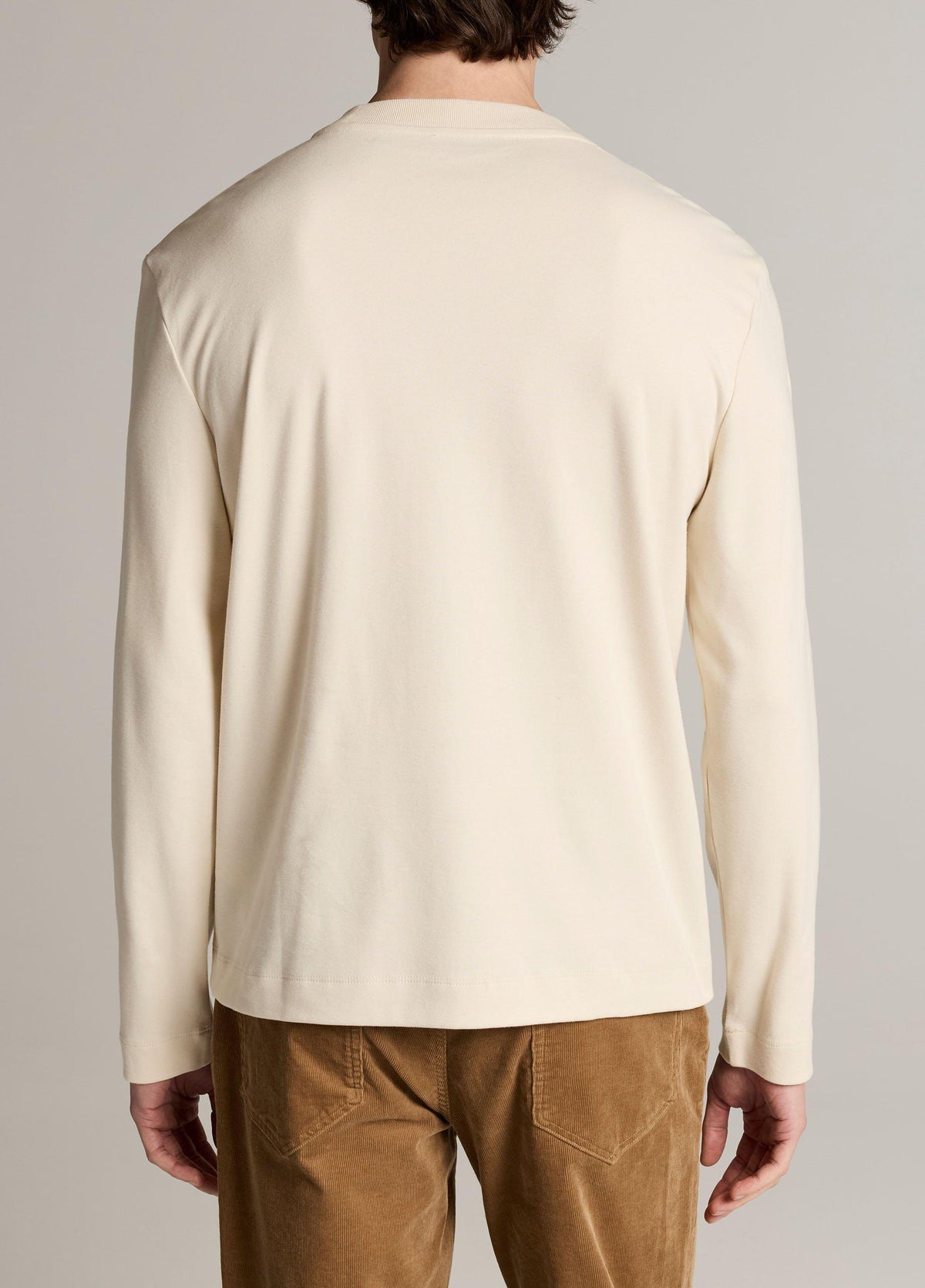 Peached-Face Cotton Jersey Long-Sleeve T-Shirt - US 9182