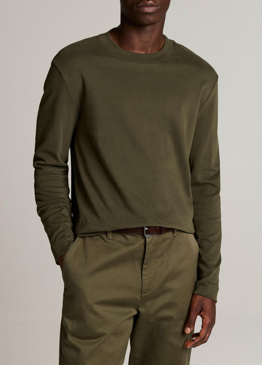 Peached-Face Cotton Jersey Long-Sleeve T-Shirt - US 8804