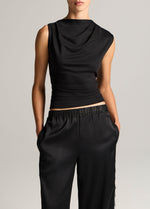 Pima Cotton Draped Sleeveless Top - US 8286