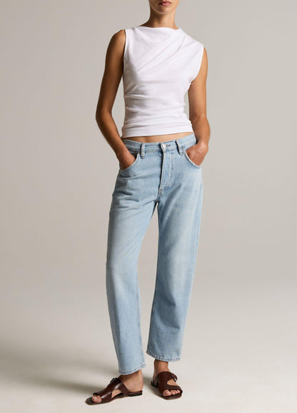 Pima Cotton Draped Sleeveless Top - US 6597