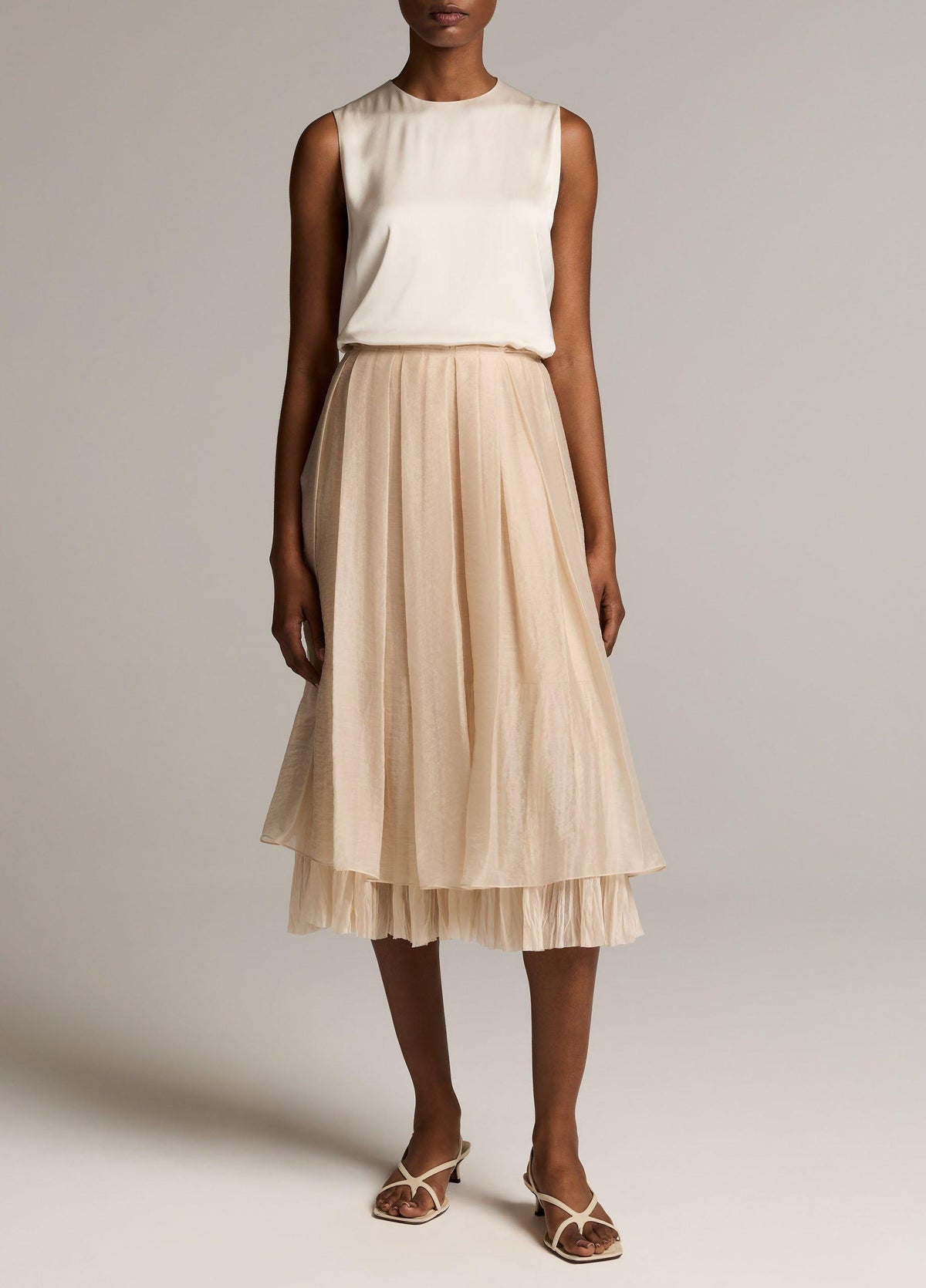 Pleated Layered Skirt - US 5067