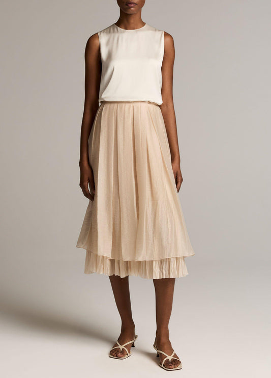 Pleated Layered Skirt - US 5067