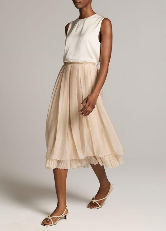 Pleated Layered Skirt - US 5067