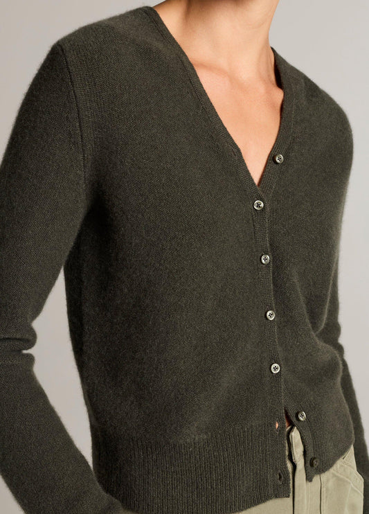 Plush Cashmere V-Neck Cardigan - US 7671