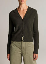 Plush Cashmere V-Neck Cardigan - US 7671