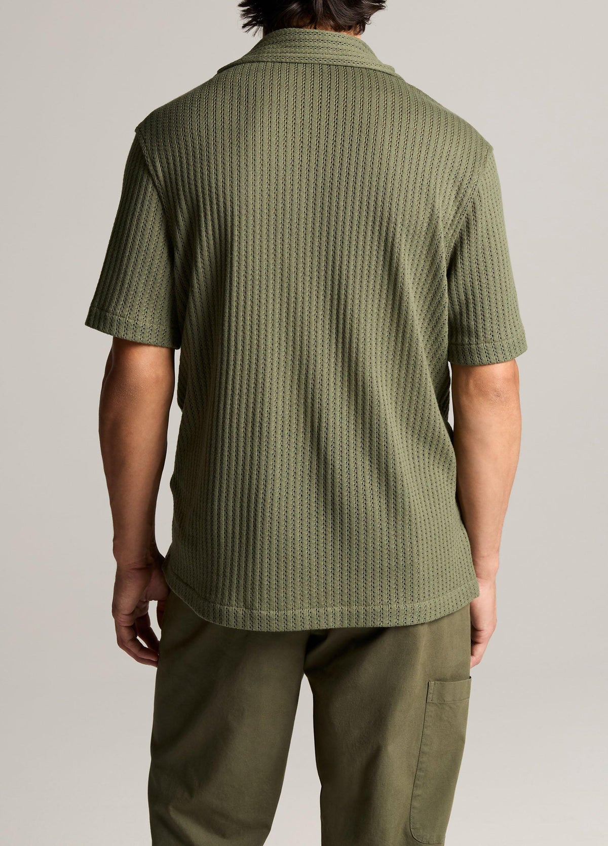 Pointelle Cotton-Blend Button-Front Shirt - US 7052