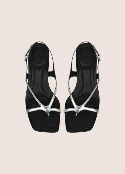 Posie Metallic Leather Heeled Sandal - US 2200