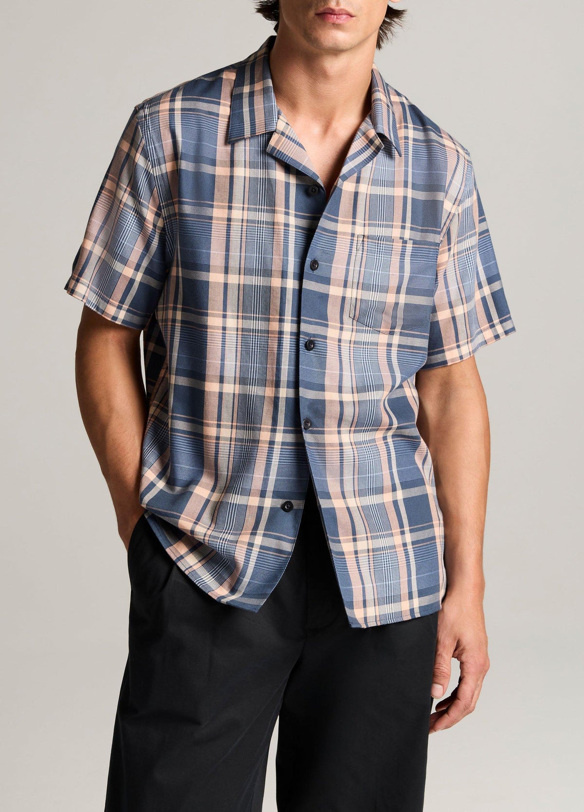 Prine Plaid Cotton-Blend Cabana Shirt - US 3313