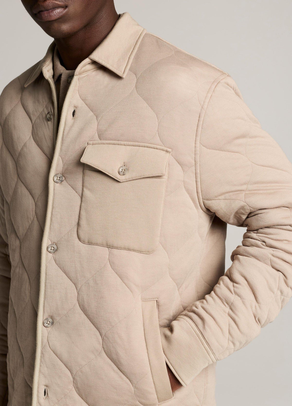 Quilted Cotton-Blend Insulated Shirt Jacket - US 2625