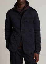 Quilted Cotton-Blend Insulated Shirt Jacket - US 8708