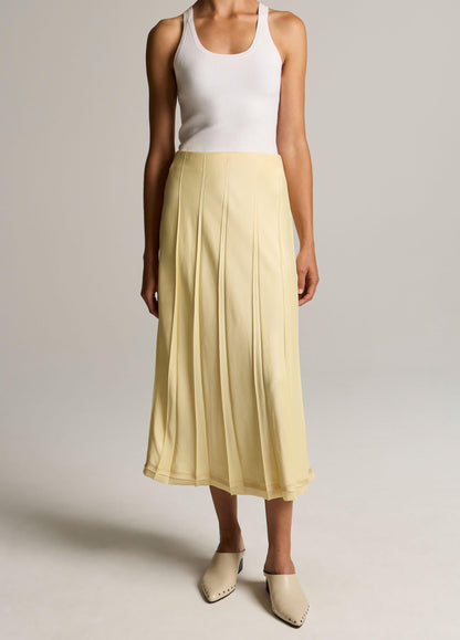 Raw-Edge Satin Skirt - US 2792